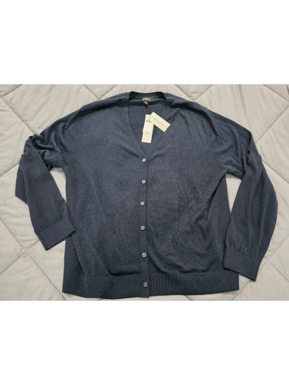NWT Women's Sz XL Banana Republic Forever V-Neck Cardigan Sweater Navy